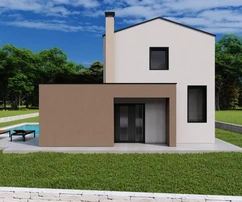 Modern villa eladó természetközeli környezetben Tinjan közelében Horvátországban