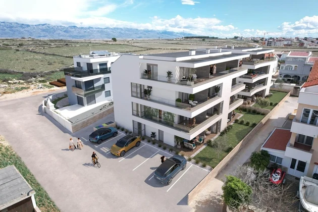 Pag, Povljana, mezonetový byt s výhledem na moře, 87,22 m²