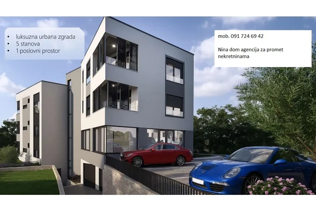 Melada háromszobás lakás kerttel és garázzsal