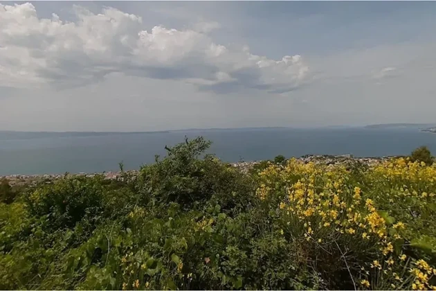 Gornja Podstrana, Gajine, działka rolna 2602 m2, widok na morze