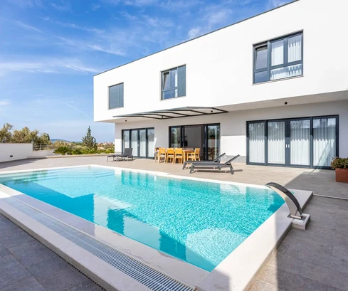 Luxury villa for sale with a pool and sea view in Croatia