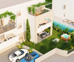 Čiovo, Slatine 2-izbový byt 94 m2, druhé poschodie, výhľad na more, novostavba