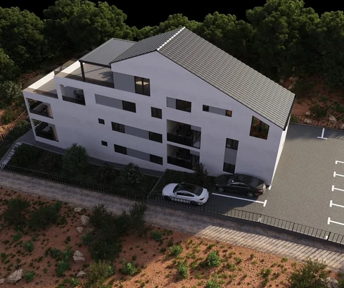 Wohnung mit Meerblick, 3 Zimmer, Mandre, 52 m², Neubau
