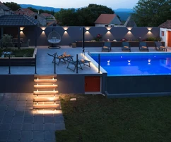 Modern vacation home with a pool for sale in Lokvičići in Croatia