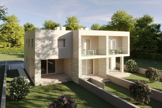 Vodice - NOVOSTAVBA dvojpodlažné byty so záhradou, 300 m od pláže