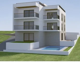 Čiovo, Okrug Gornji, dvoupokojový byt 62 m2 s výhledem na moře, novostavba