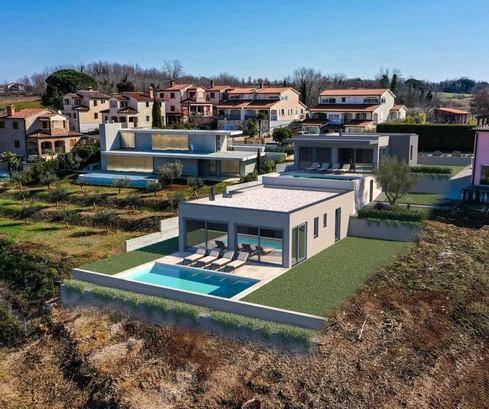 Istria, Kaštelir: Exkluzívny projekt dvojvily s výhľadom na more
