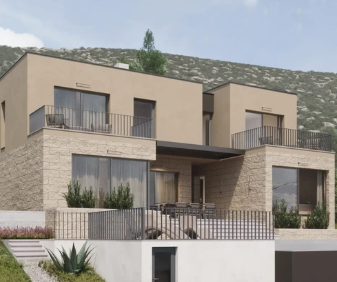 Omiš, Gata, villa con piscina y hermosas vistas al mar