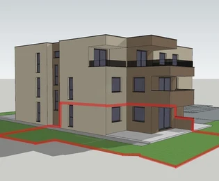Vodice – appartamento al piano terra con giardino e 2 posti auto, S1 – 81,69 m²