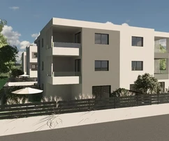 K.Stari, kényelmes két hálószobás apartman 67 m2, 2 parkolóhellyel, tengerre néző kilátással