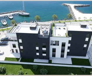 Appartamento con due camere da letto in vendita con vista mare a Nona in Croazia