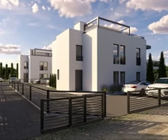 Karigador, Istrien: Neues Doppelhaus mit Meerblick