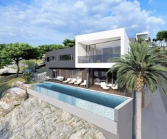 Seaside villa with ocean views available in Seget in Croatia