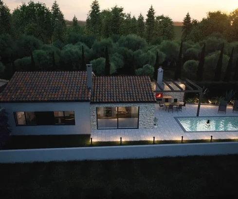 Kaštelir, Istria – Moderna casa di nuova costruzione con piscina