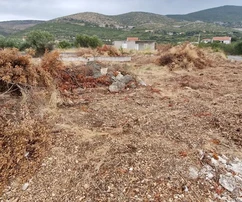 Trogir, Plano, działka budowlana 1290 m2, tuż przy drodze, widok na morze