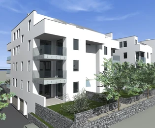 Pag, Povljana, appartamento con due camere da letto in nuova costruzione di alta qualità, giardino, 80,20 m²