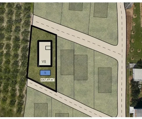 Kaštel Novi, Rudine, stavební pozemek 647 m2