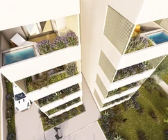 Srinjine, three-room apartment on the third floor with terrace and two parking spaces