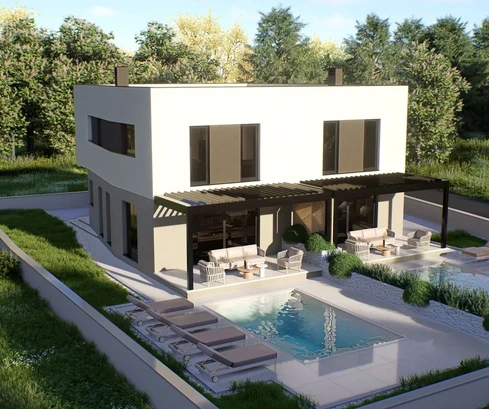 Istria, Liznjan: Villa moderna con piscina privada