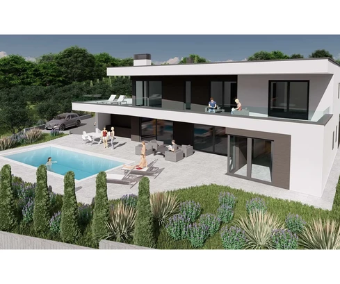 Umag, Istrien: Luxusvilla mit Meerblick