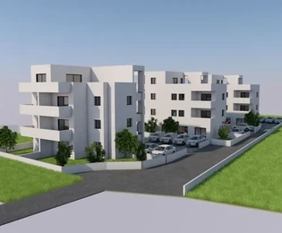 Трогир, 2-комнатная квартира 53 м², новостройка, 1-й этаж, вид,