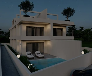 Neubau-Erdgeschosswohnung mit Pool, erste Reihe zum Meer