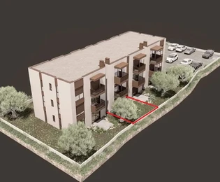 Vodice - PP1 avec jardin, au rez-de-chaussée d'une construction neuve