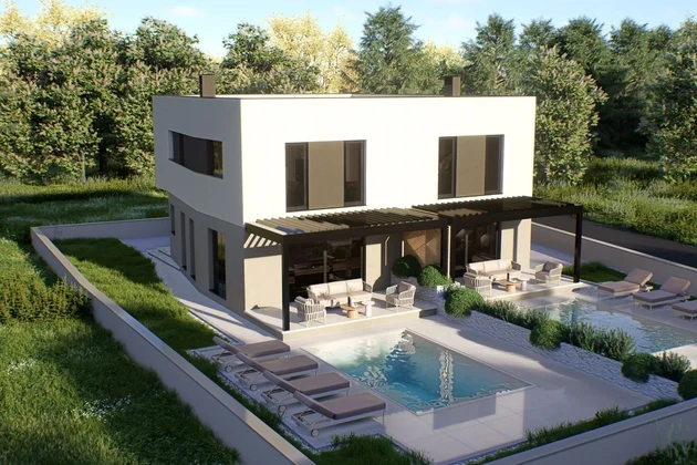 Istria, Liznjan: Villa moderna con piscina privata
