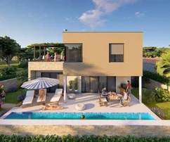 Zeitgenössische Villa mit Pool am Meer, Istrien, Pula