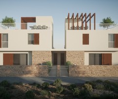 Moderní dvojvily s bazény na prodej v Tribunji