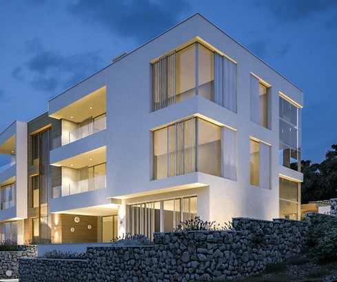 Modern villa right by the sea near Trogir