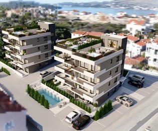 Modernos apartamentos en Čiovo con piscina y ascensor en venta
