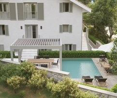 Krk-sziget, Malinska, kiváló kétszobás lakás 47 m², medence, terasz és kert