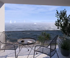 Appartamento con due camere da letto in vendita proprio sul lungomare di Okrug in Croazia