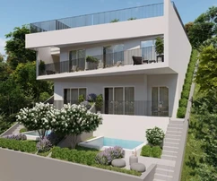 LUXURY DOUBLE HOUSE WITH POOL AND SEA VIEW, SECOND ROW TO THE SEA!