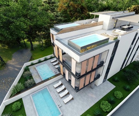 Luxury apartments first row to the sea