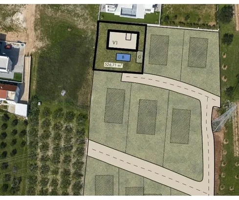 Kaštel Novi, Rudine, stavebný pozemok 527 m2