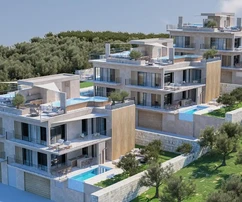 Marina, két hálószobás apartman a földszinten egy luxus új épületben a tengerparton