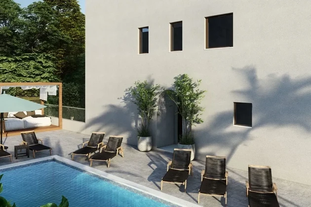 Ciovo, Slatine, 2pokojový apartmán 66 m2, 1. patro, pouze 70 m od moře