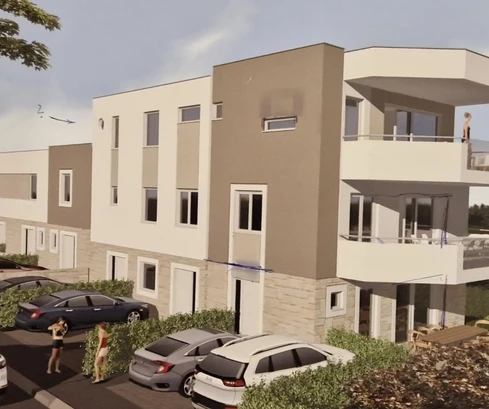 Pag, Mandre, duplex apartment in a new building, 79.52 m²