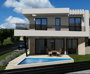 LUSSUOSA VILLA NUOVA CON PISCINA E VISTA MARE, IN POSIZIONE TRANQUILLA!