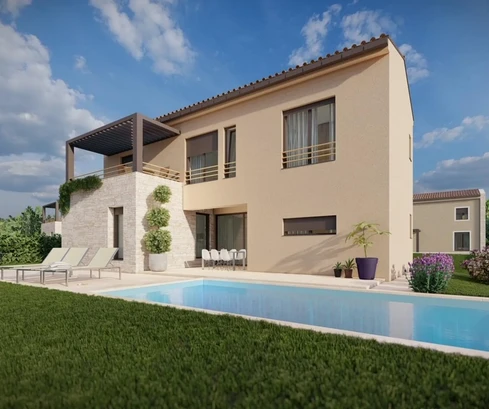 Maison moderne avec piscine disponible à Tinjan en Croatie