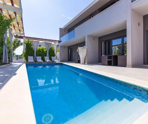 Rogoznica, house with pool and sea view, 352 m²