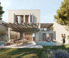 Šibenik, Podsolarsko, krásny apartmán s bazénom, prvý rad pri mori, 122,43 m²