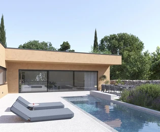 Casa a un piano con piscina in vendita vicino a Gimino in Croazia