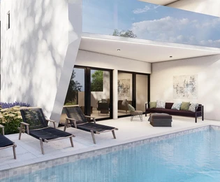 Moderna casa bifamiliare con piscina disponibile a Crikvenica in Croazia