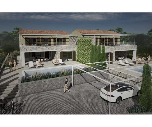 Dvougenerační kamenný dům na prodej v Marčani v Chorvatsku