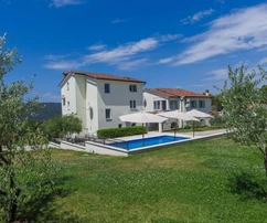 Istria, Trget, casa con piscina y vistas al mar