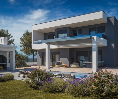 Stunning Modern Villa Near Sibenik with Pool and Views