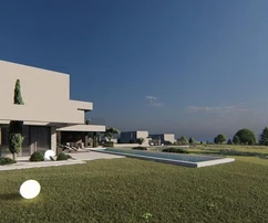 Épülő modern villa medencével, Isztria, Poreč